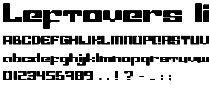 LeftOvers II font